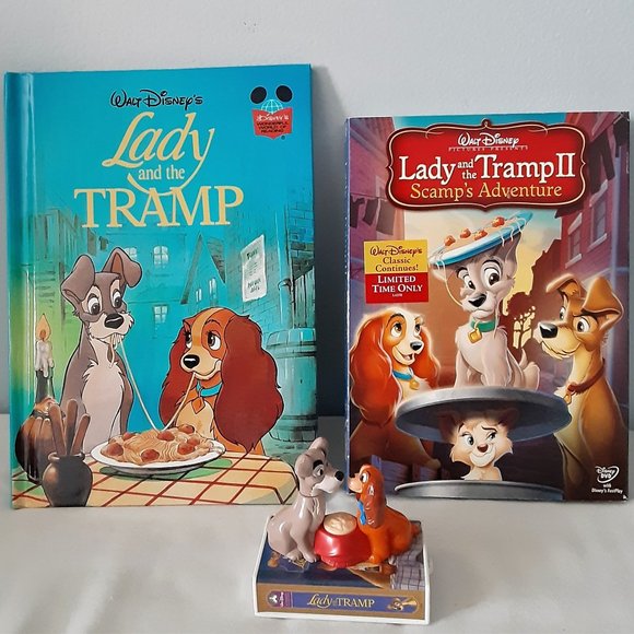 3 pc Lot of Walt Disney's Lady and the Tramp II New Sealed DVD,  + Book & Toy - Picture 1 of 12